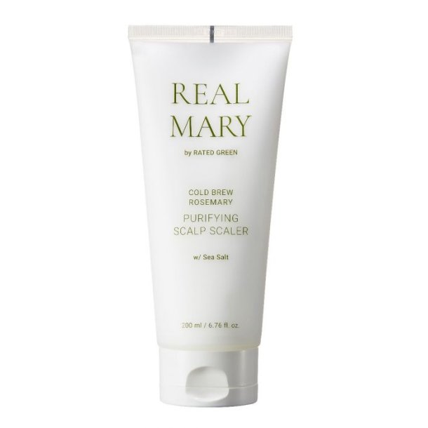 REAL MARY Cold Brew Rosemary Purifying Scalp Scaler (Sea Salt)